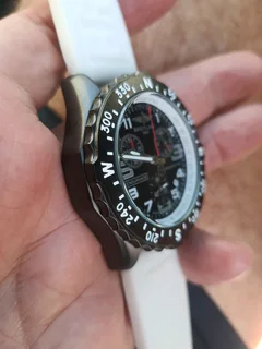 Breitling Endurance Pro 44mm Mens Sports Chronograph Watch Black with White Rubber Strap