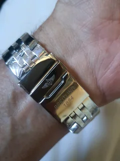 Breitling Navitimer Mens 46mm Chronograph Watch Blue Panda Dial