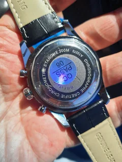 Breitling Navitimer Mens 46mm Chronograph Watch Silver Panda Dial