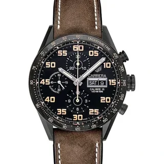 Tag Heuer Carrera Mens Chronograph Watch Black PVD
