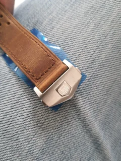 Tag Heuer Carrera 02 Mens Chronograph Watch Blue Dial Leather racing strap