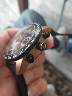 Tag Heuer Carrera 01 Mens Chronograph Watch Skeleton Dial Rubber strap