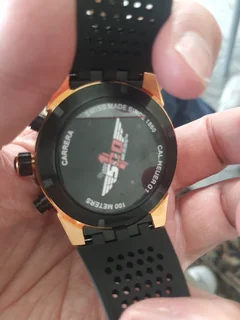 Tag Heuer Carrera 01 Mens Chronograph Watch Skeleton Dial Rubber strap