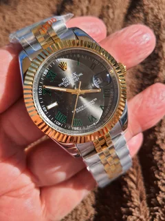 Rolex Datejust Two Tone Wimbledon Dial Mens Automatic Watch