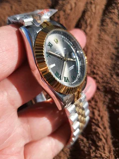 Rolex Datejust Two Tone Wimbledon Dial Mens Automatic Watch