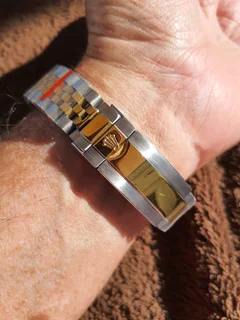 Rolex Datejust Two Tone Wimbledon Dial Mens Automatic Watch