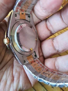 Rolex Datejust Two Tone Black Dial Mens Automatic Watch