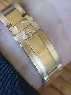 Rolex Submariner Mens Gold Automatic Watch Blue Dial