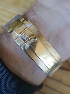 Rolex Submariner Mens Gold Automatic Watch Black Dial