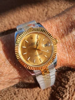 Rolex Datejust Two Tone Mens Automatic Watch Fluted bezel