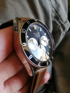 Tag Heuer Autavia Mens Chronograph Watch Black Dial