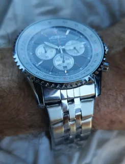 Breitling Navitimer Mens 46mm Chronograph Watch Black Panda Dial