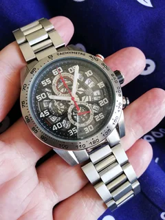 Tag Heuer Carrera 01 Mens Chronograph Watch Skeleton Dial