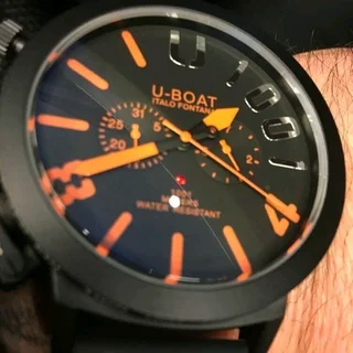 U-boat Classico Italo Fontana Mens Automatic Watch Black/Orange