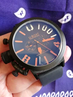 U-boat Classico Italo Fontana Mens Automatic Watch Black/Orange