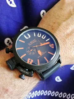 U-boat Classico Italo Fontana Mens Automatic Watch Black/Orange