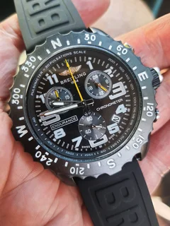 Breitling Endurance Pro 44mm Mens Sports Chronograph Watch Black on Black