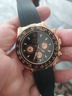 Rolex Daytona Mens Automatic Watch Rose Gold Black Dial