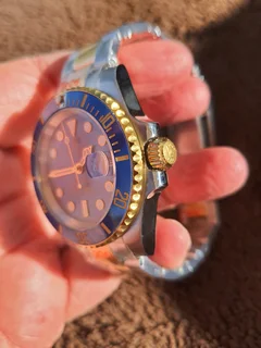 Rolex Submariner Two Tone &#34;Bluesy&#34; Mens Automatic Watch Blue Dial