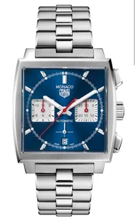 Tag Heuer Monaco Mens Chronograph Watch Blue sunburst dial