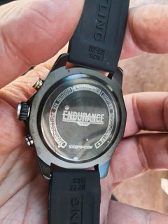 Breitling Endurance Pro 44mm Mens Sports Chronograph Watch Black on Black