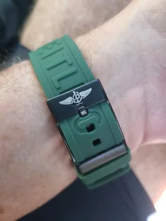 Breitling Endurance Pro 44mm Mens Sports Chronograph Watch Black with Green Rubber Strap