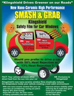 ((New)) Nano Ceramic - Smash & Grab Film : 1.5 metres x 30.5 metres  (100 micron)