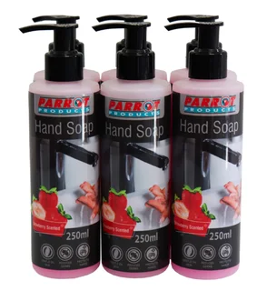 Janitorial Hand Soap - Box of Six (6) x 250 ml:  Strawberry or Aloe Vera or Vanilla Scented