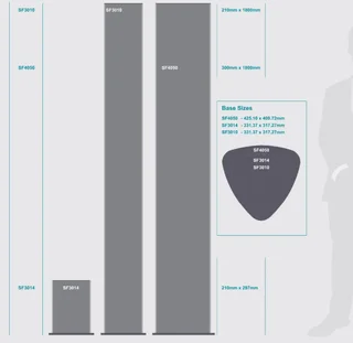 Triangular Tower Sign Frame (210*1800mm) - SF3010