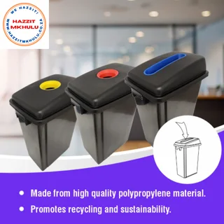 Janitorial Bin Recycling Set of 3 - Plastic - JA0805 - PRT