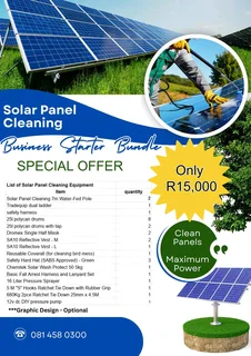 Solar panel cleaning business kit