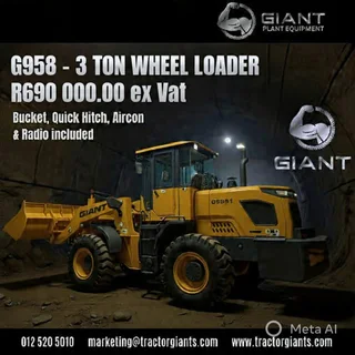 G958 - Giant 3 Ton Wheel Loader Brand New