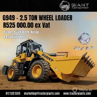 G949 - Giant 2.5ton Wheel Loader Brand New