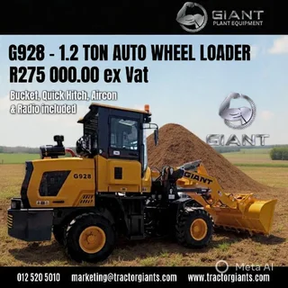 G928 - Giant 1.2 Ton Auto Wheel Loader Brand New