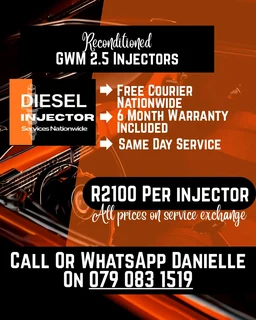GWM 2.5 INJECTORS FOR SALE WITH WARRANTY INCLUDED