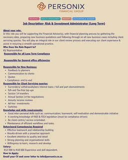 Risk & Investment Administrator