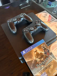 PS4 Slim 1TB With 2 Controllers And 5 Games