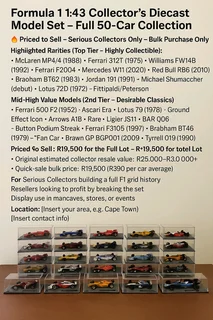 Formula 1 1:43 Collector&#39;s Diecast Model set -50 car collection!