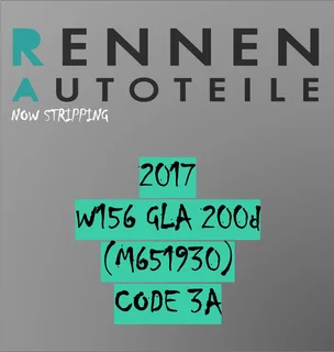Stripping 2017 Mercedes-Benz GLA 200d (W156) | M651930 | OEM Spares – CODE 3A