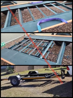 Car trailer, single axle, Breakneck, 1989