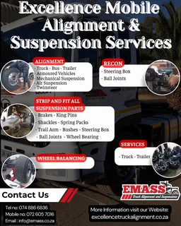 Get your truck road-ready with Excellence Mobile Alignment & Suspension Parts