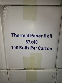 57mm x 40mm Thermal Credit Card Rolls - R260 a box of 100 Rolls