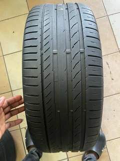 1x 245 45 19 continental tyre with good tread available for sale