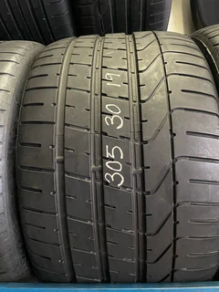 Two 305 30 19 Pirelli tyres with 90% treads available for sale