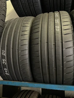 Two 245 35 20 tyres with good treads available for sale