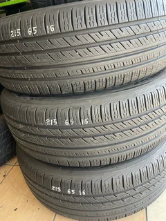 A clean set of 215 65 16 tyres with 95% treads available for sale