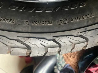 A clean set of 235 55 19 Bf Goodrich tyres with 99% treads available Dot 2023