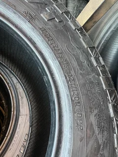 A set of 265 75 16 tyres with good treads available for sale