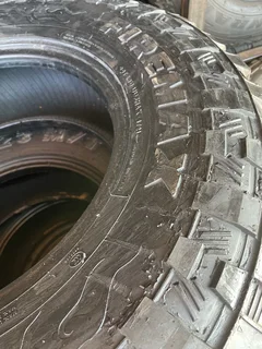 A set of 265 75 16 tyres with good treads available for sale