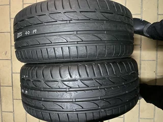 2x 225 40 19 Bridgestone normal tires with 95% treads available for sale